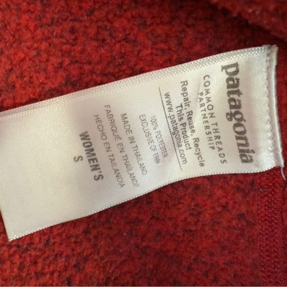 Patagonia Better Sweater 1/4 zip in Red Size: Small - Picture 5 of 5